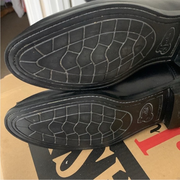 Justin Boots Black Classic Western Cowboy Boots - Picture 6 of 10